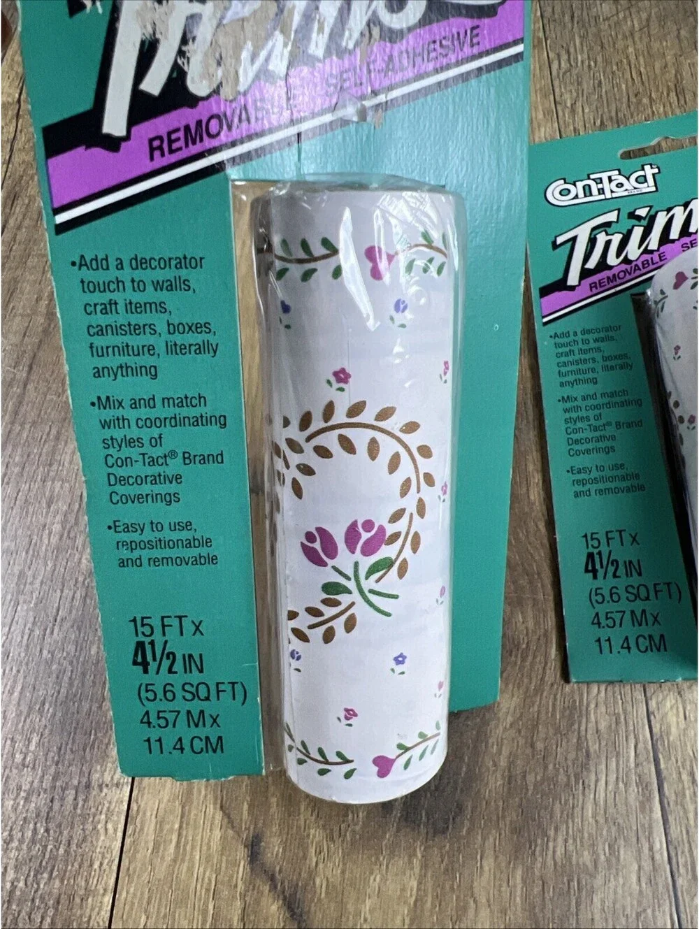 NEW - 2 Vintage 90s Con-Tact Wallpaper Trim Border Country Home Cottage Cozy